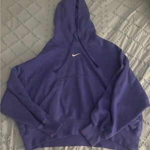 Nike Royal Purple Pullover Hoodie with Small Swoosh Tag